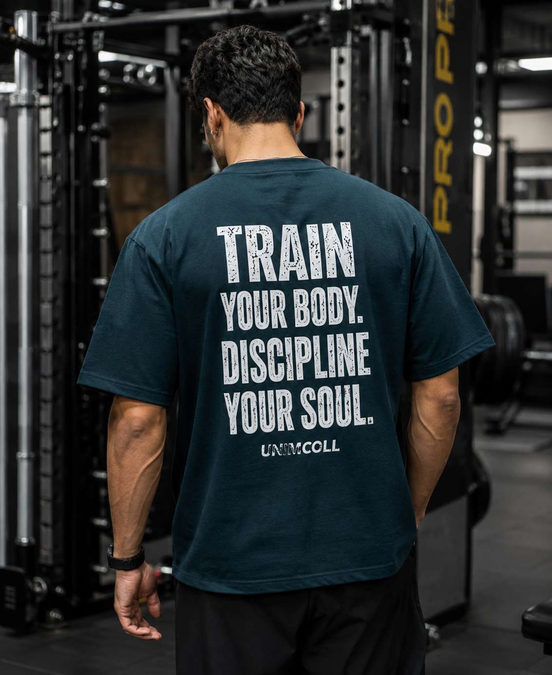 Train Your Body Discipline Your Soul Unisex Oversized T-Shirt | UNIMCOLL