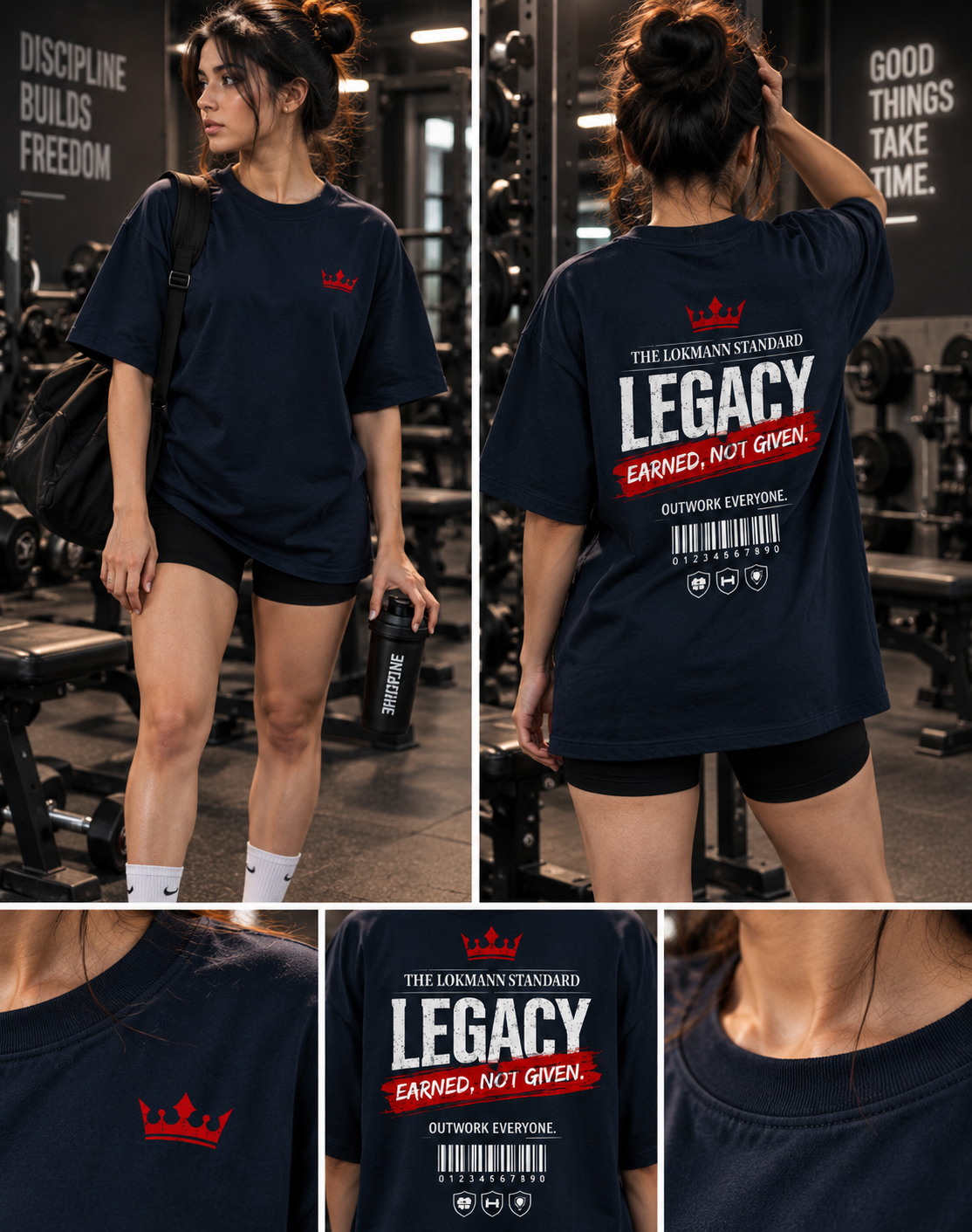 Legacy Earned Not Given Unisex Oversized T-Shirt – Gym Streetwear