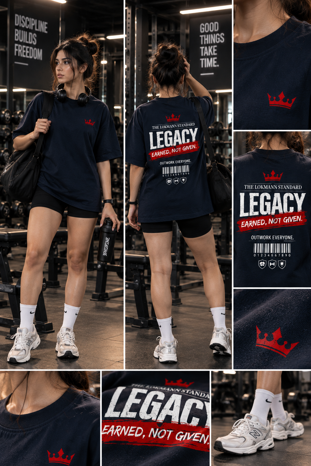 Legacy Earned Not Given Unisex Oversized T-Shirt – Gym Streetwear