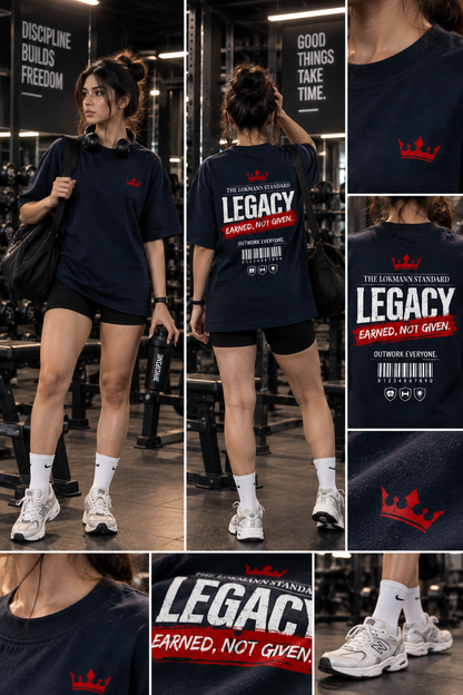Legacy Earned Not Given Unisex Oversized T-Shirt – Gym Streetwear