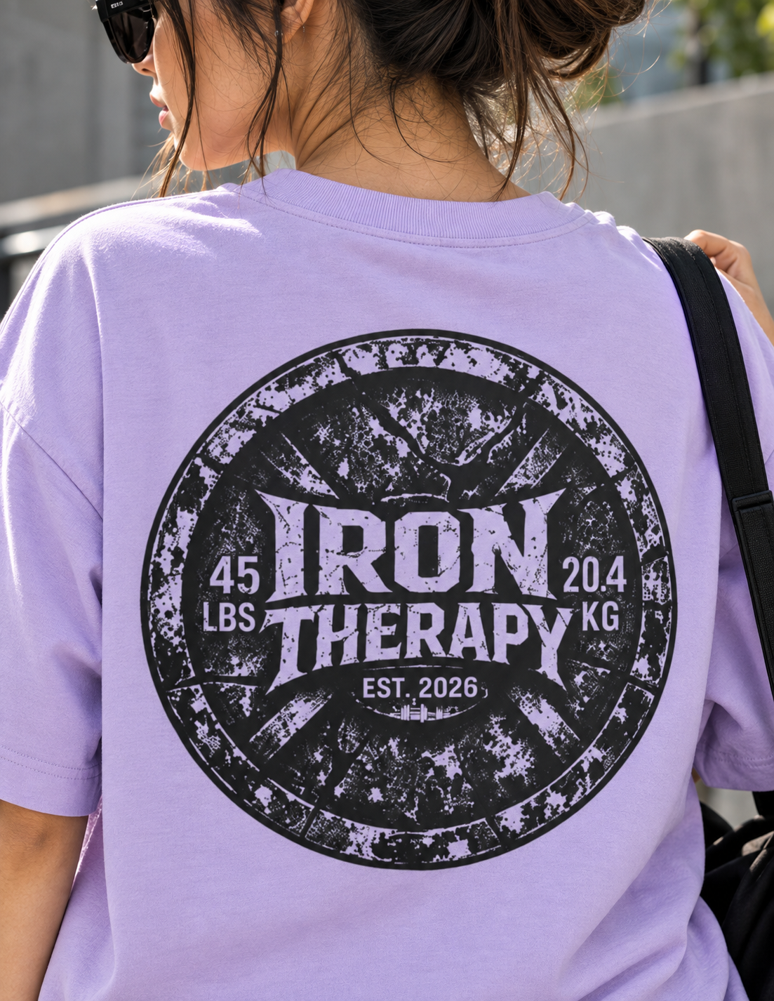 Iron Therapy oversized gym T-shirt with large back graphic