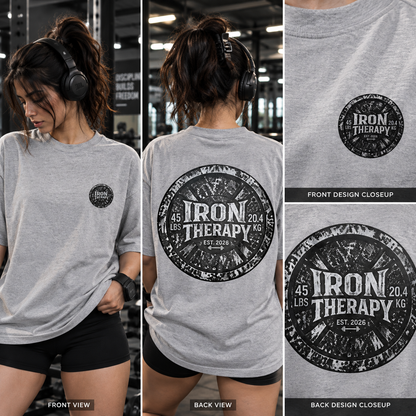 Iron Therapy Oversized Gym T-Shirt – Unisex Pump Cover