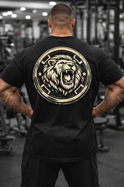 Lion Graphic Unisex Oversized Gym T-Shirt | Unimcoll