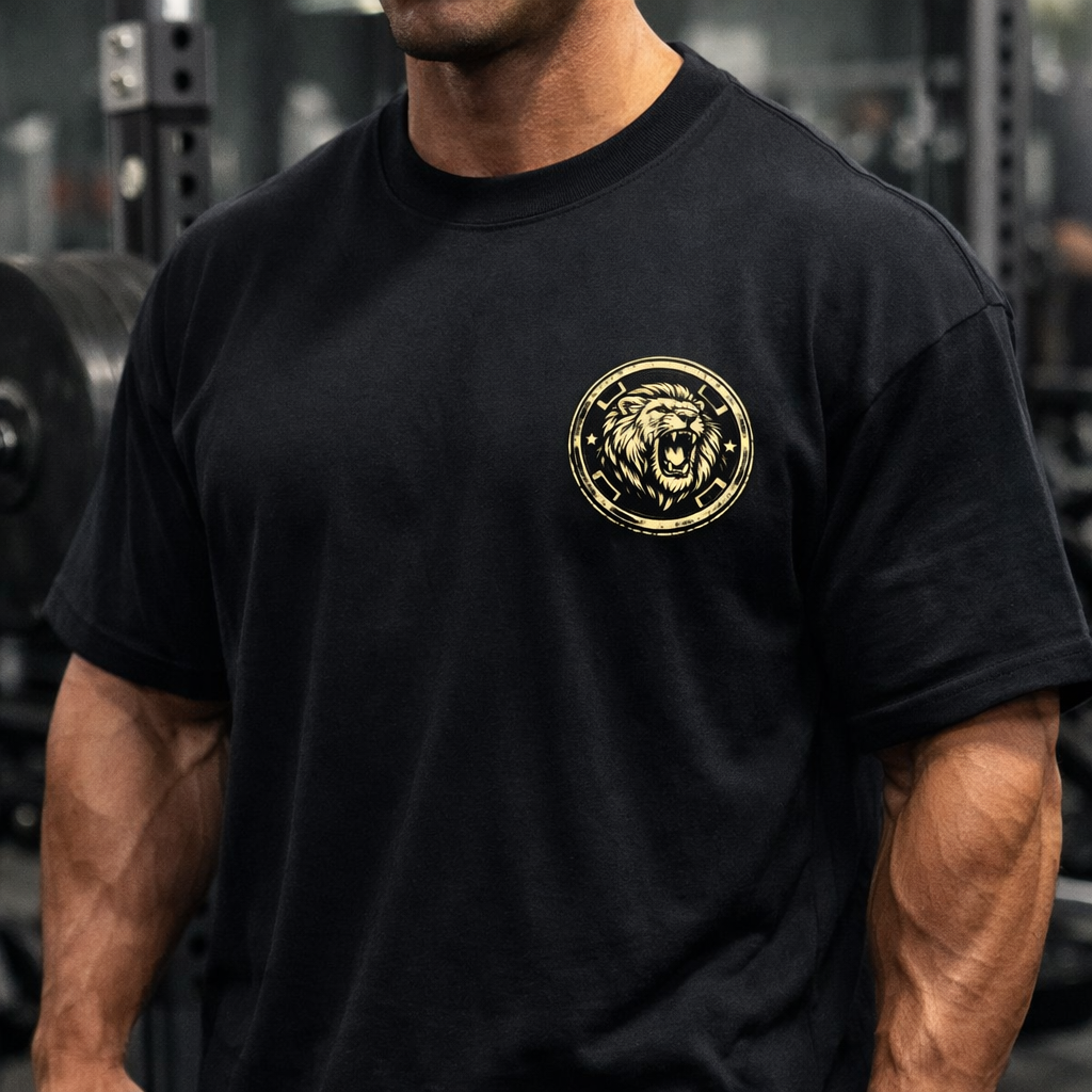 Lion Graphic Unisex Oversized Gym T-Shirt | Unimcoll