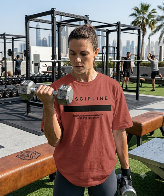 Discipline Unisex Oversized T-Shirt | Gym & Fitness Graphic Tee