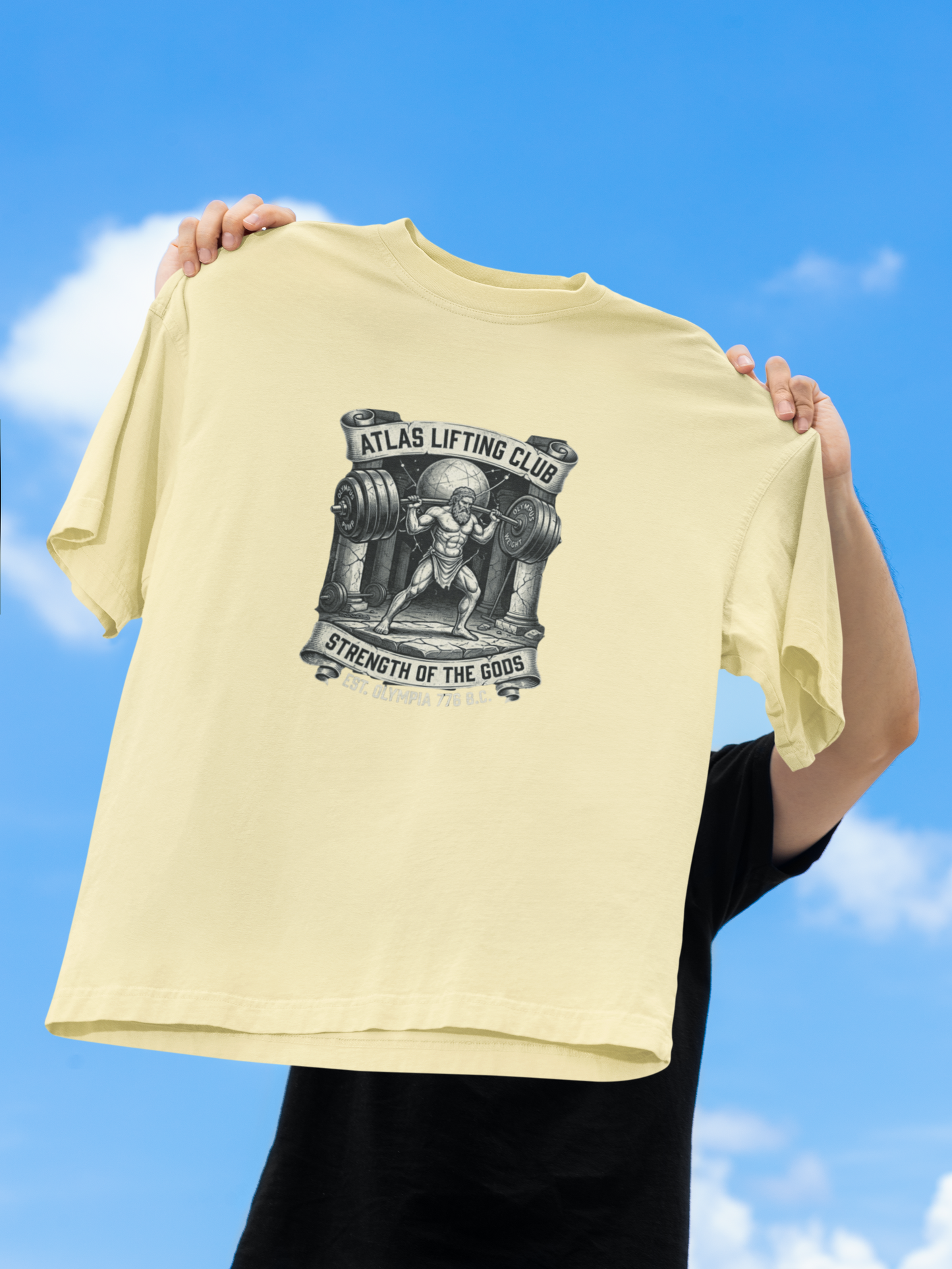 Atlas Lifting Club | Oversized Pump Cover – "Strength of the Gods"