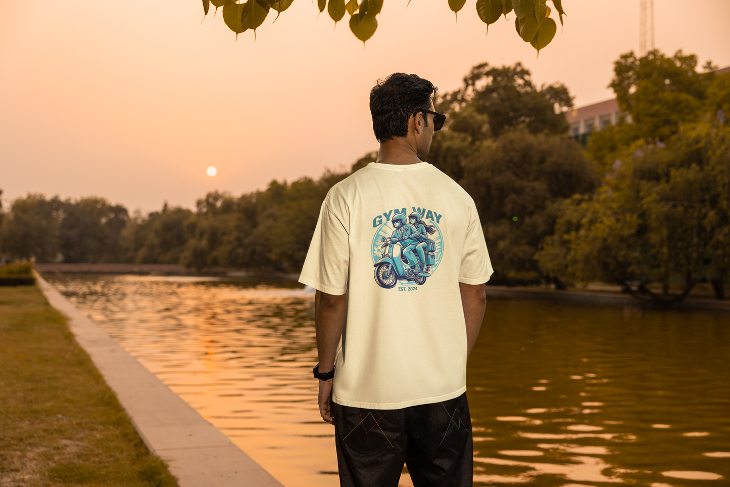 Gym Way Scooter Biker Oversized T-Shirt | Retro Lifestyle Pump Cover