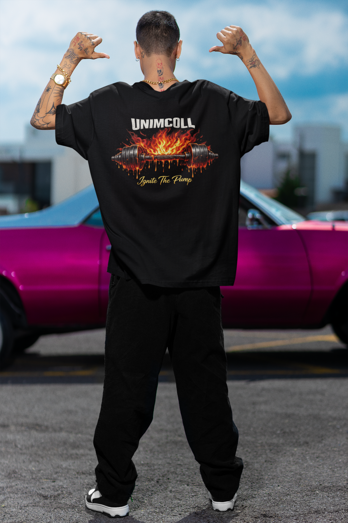 UNIMCOLL Ignite The Pump Unisex Terry Oversized Tee