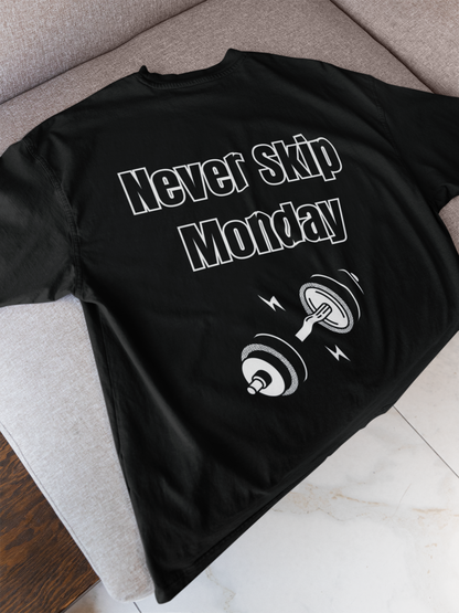 Never Skip Monday Gym T-Shirt | Oversized Pump Cover