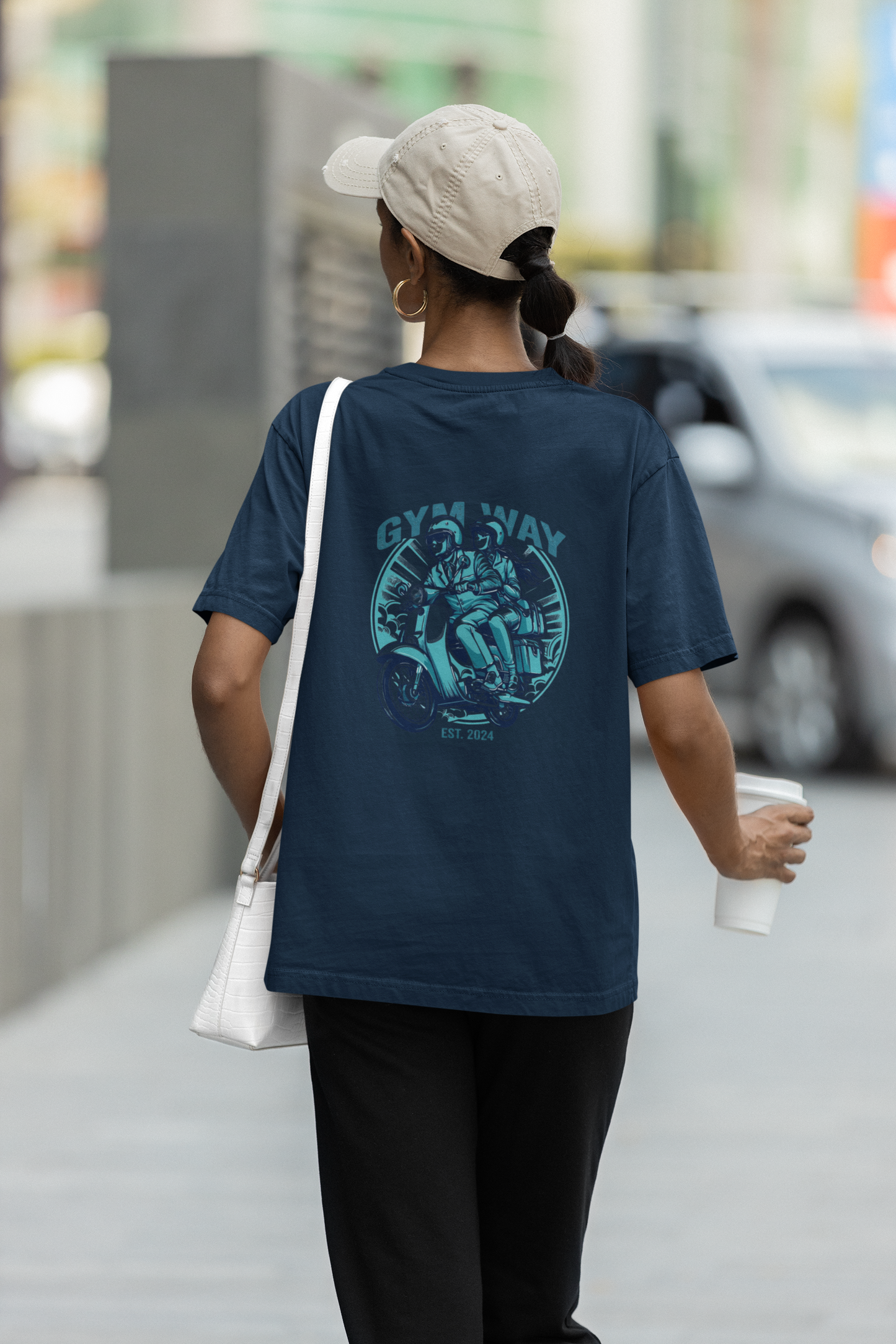 Gym Way Scooter Biker Oversized T-Shirt | Retro Lifestyle Pump Cover