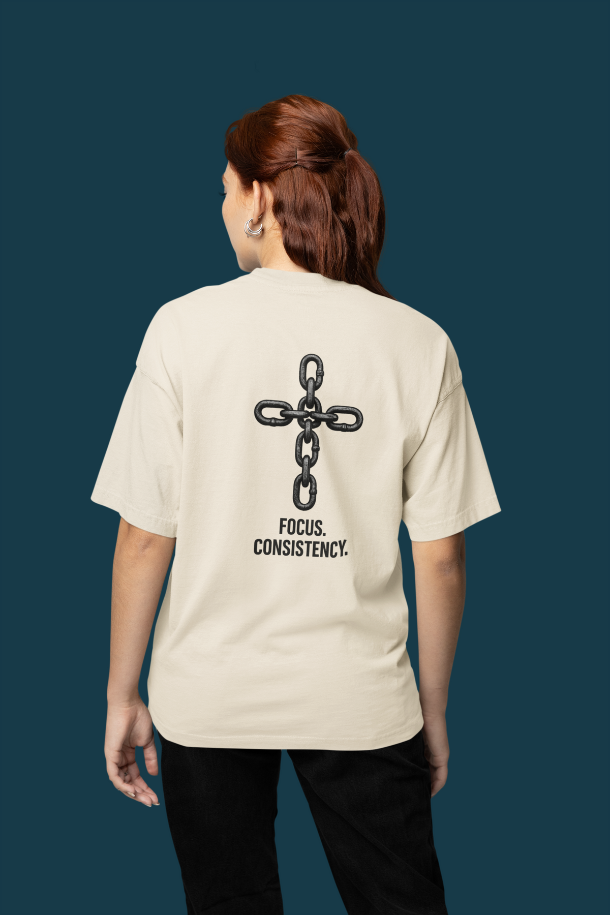 UNIMCOLL Focus Consistency Strength in Stillness Unisex Oversized T-Shirt