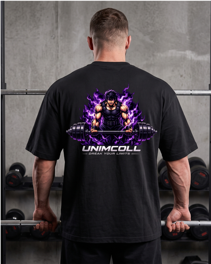 unimcoll break limit black colour t shirt view