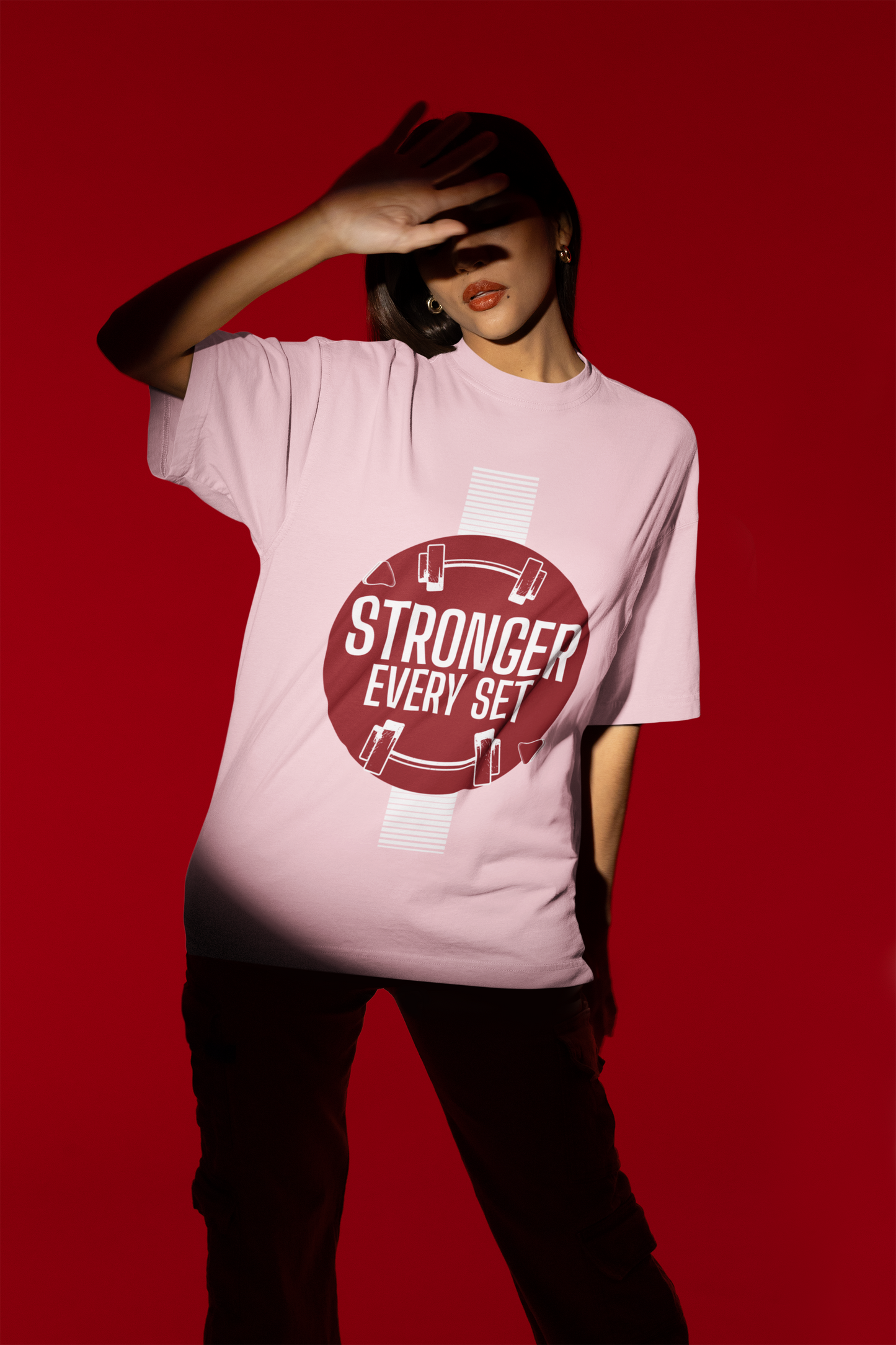 Unisex "Stronger Every Set" Oversized Gym T-Shirt