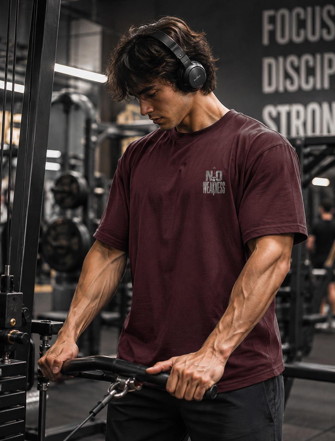 No Weakness unisex gym t-shirt outdoor workout