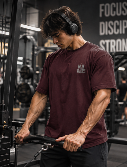 No Weakness unisex gym t-shirt outdoor workout
