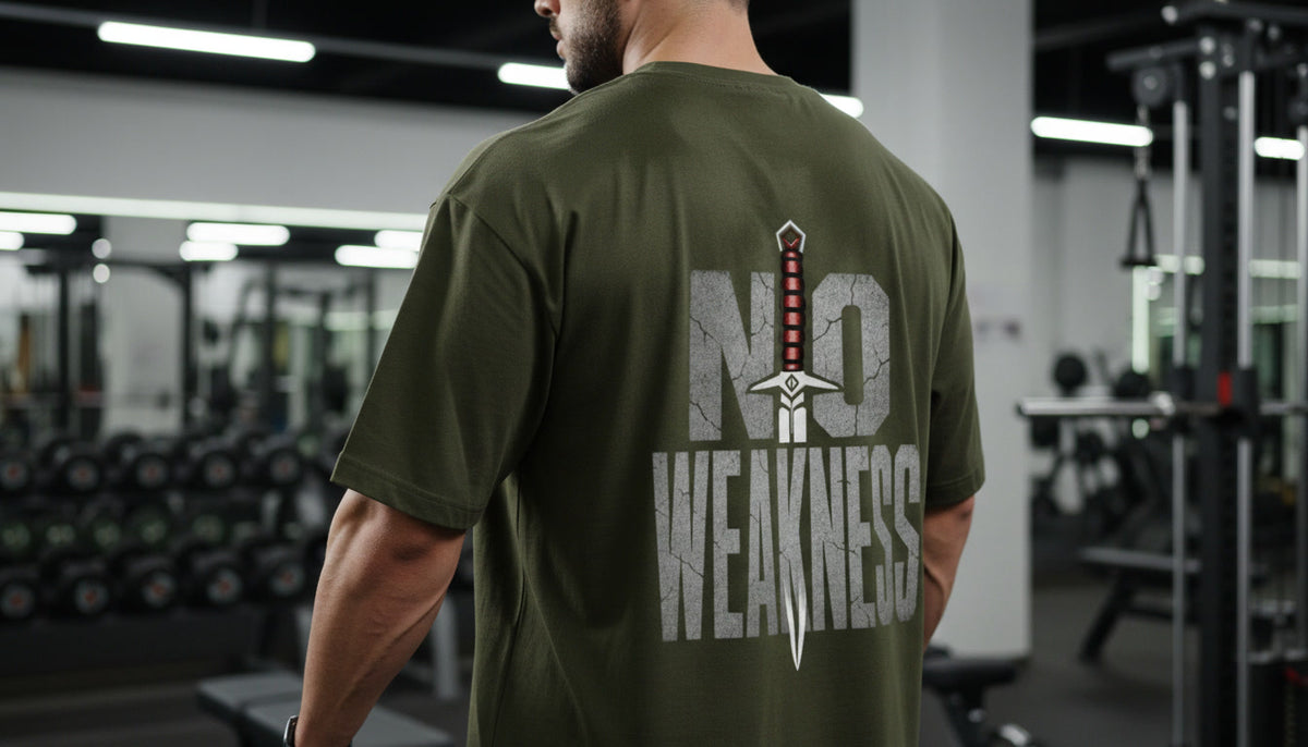 No Weakness Unisex Gym T-Shirt | 240 GSM 100% Cotton