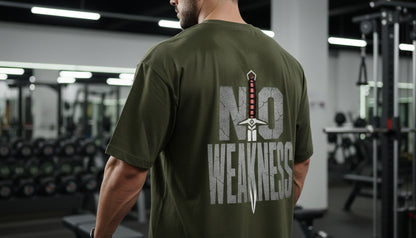 No Weakness Unisex Gym T-Shirt | 240 GSM 100% Cotton