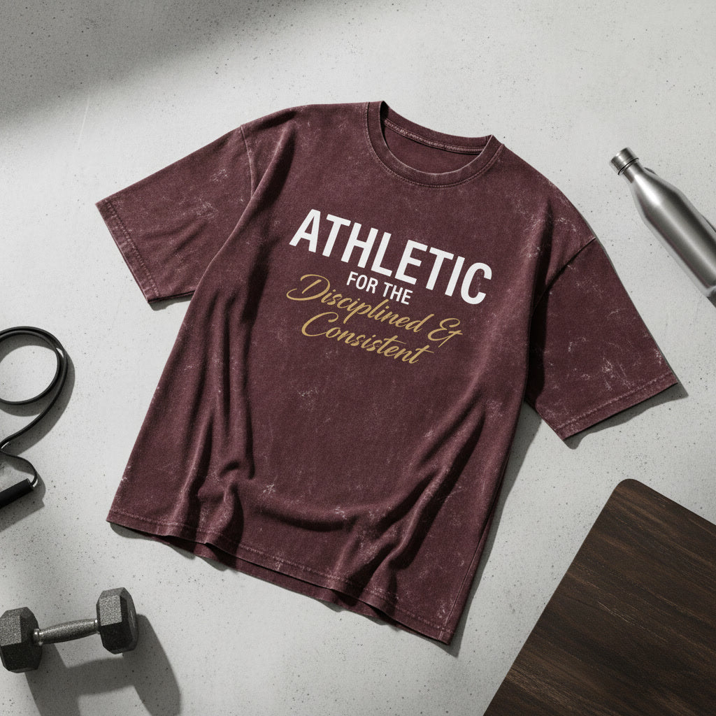 Disciplined & Consistent Oversized Tee Unisex Acid Washed Oversized Tee