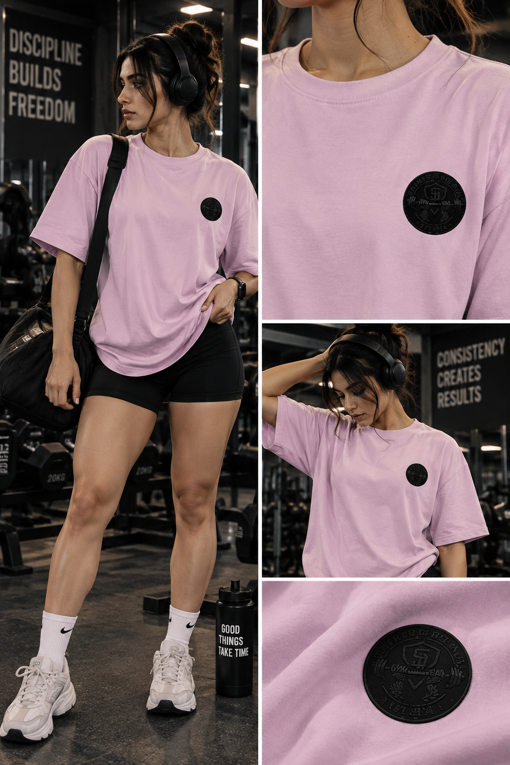 Strength in Discipline oversized unisex gym t-shirt