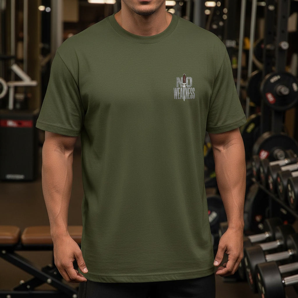No Weakness unisex gym t-shirt outdoor workout