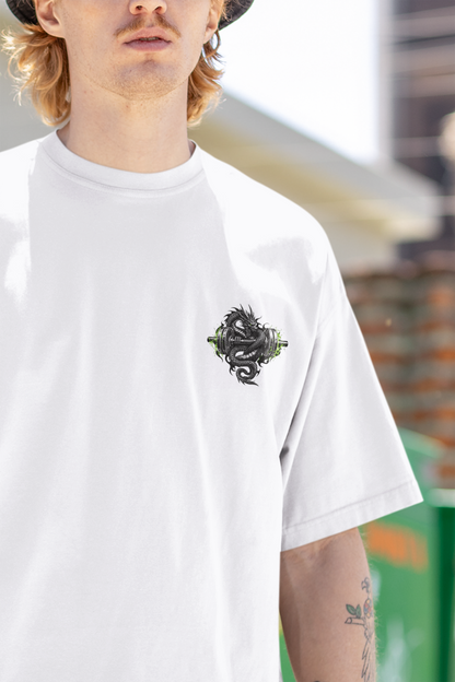 Iron Dragon Graphic Unisex Terry Oversized Tee