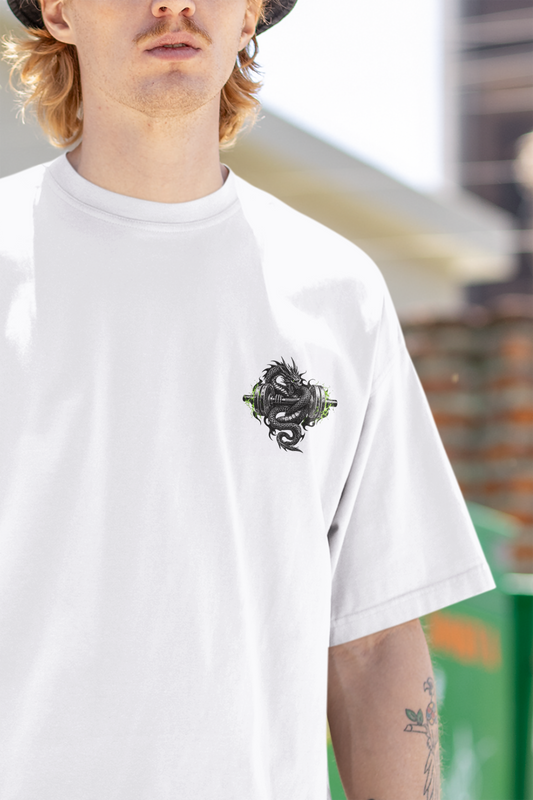 Iron Dragon Graphic Unisex Terry Oversized Tee