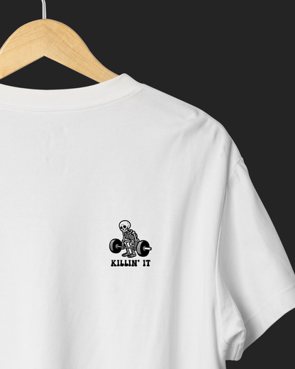 Killin' It Skeleton Gym Oversized T-Shirt Unisex Tee