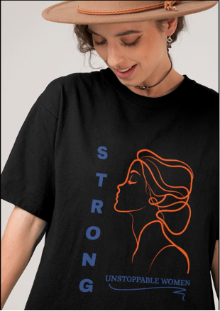 Strong & Unstoppable Women's Oversized Tee | Premium Gym Pump Cover