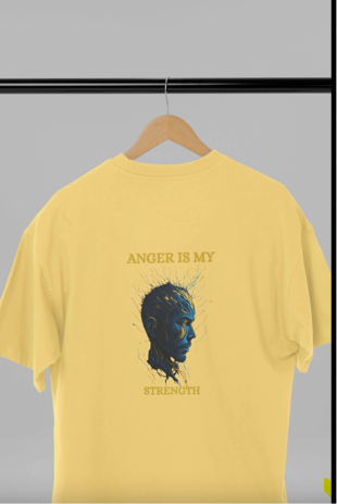 Anger Is My Strength | Heavyweight Oversized Pump Cover Gym T-Shirt