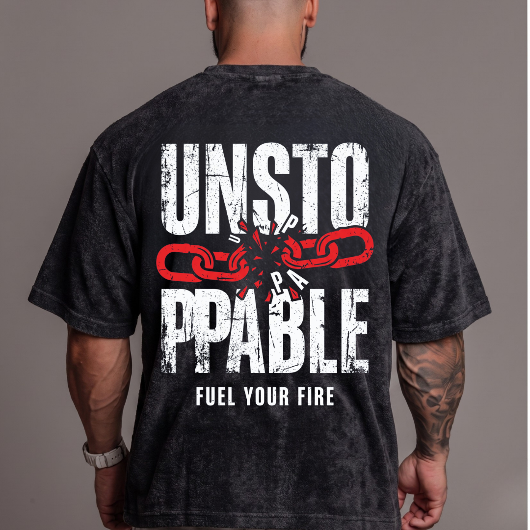 Unstoppable Unisex Acid Wash Oversized T-Shirt
